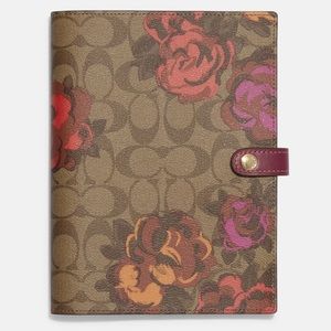 Coach Notebook in Signature Canvas with Jumbo Floral Print